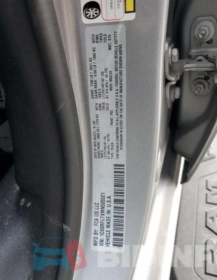 1C6SRFLTXMN505521 Photo# 12