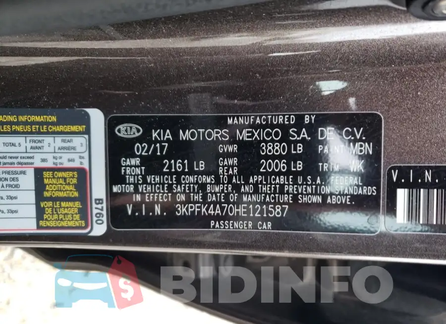 3KPFK4A70HE121587 Photo# 12