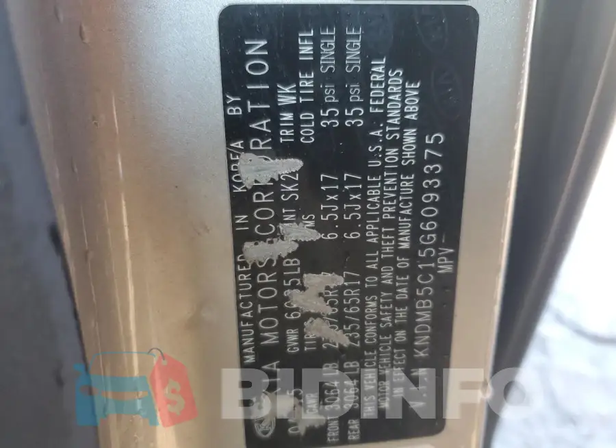 KNDMB5C15G6093375 Photo# 13