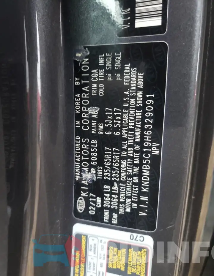 KNDMB5C19H6329091 Photo# 12