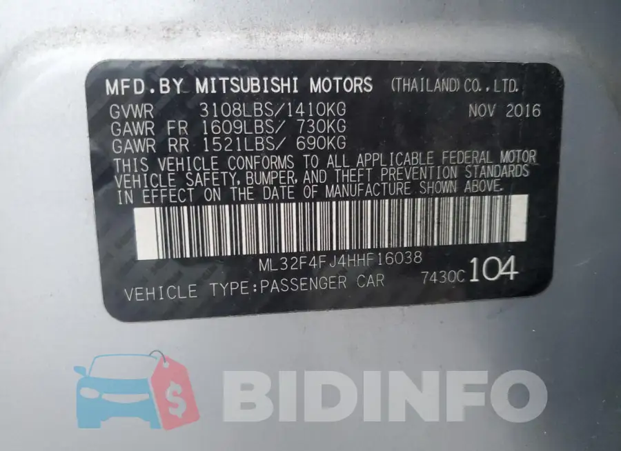 ML32F4FJ4HHF16038 Photo# 12