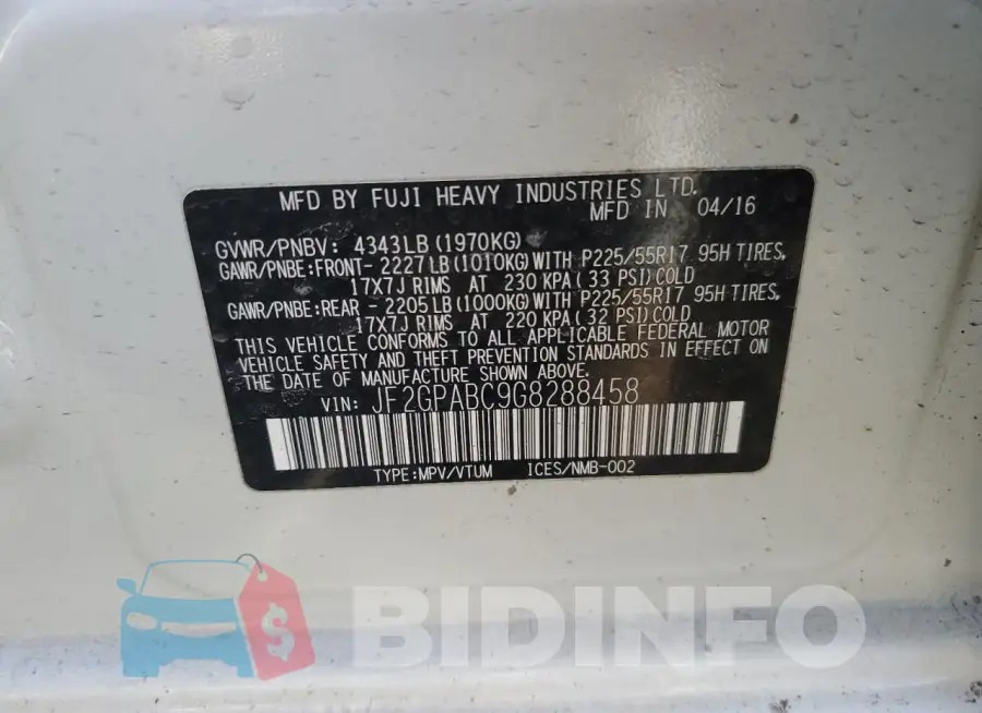 JF2GPABC9G8288458 Photo# 13