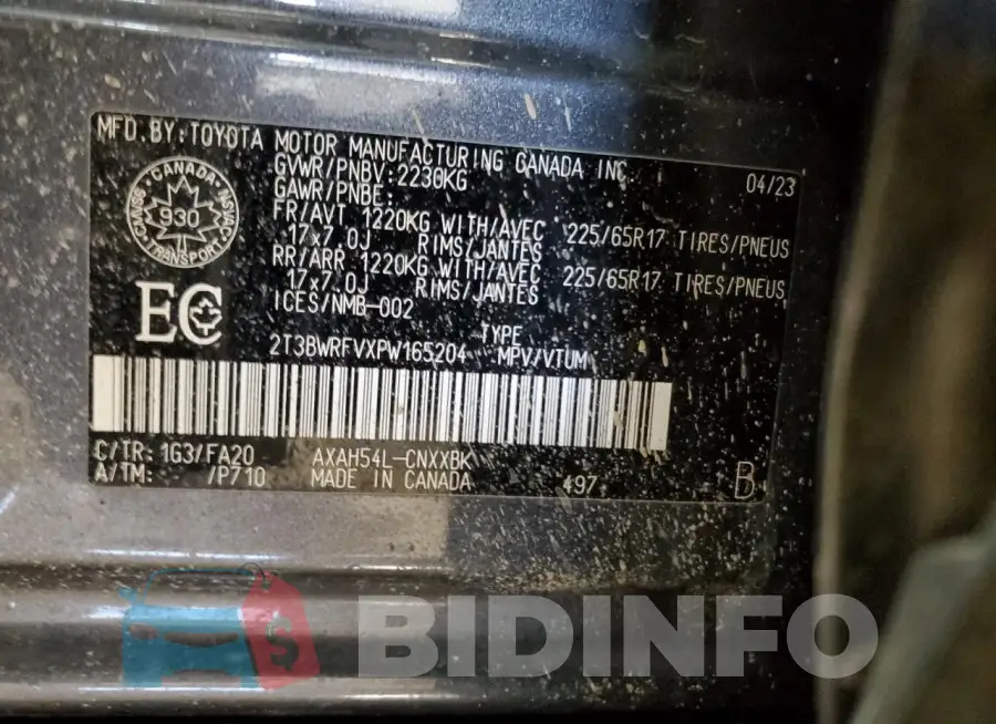 2T3BWRFVXPW165204 Photo# 13