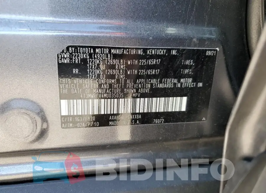 4T3MWRFV4MU035035 Photo# 13