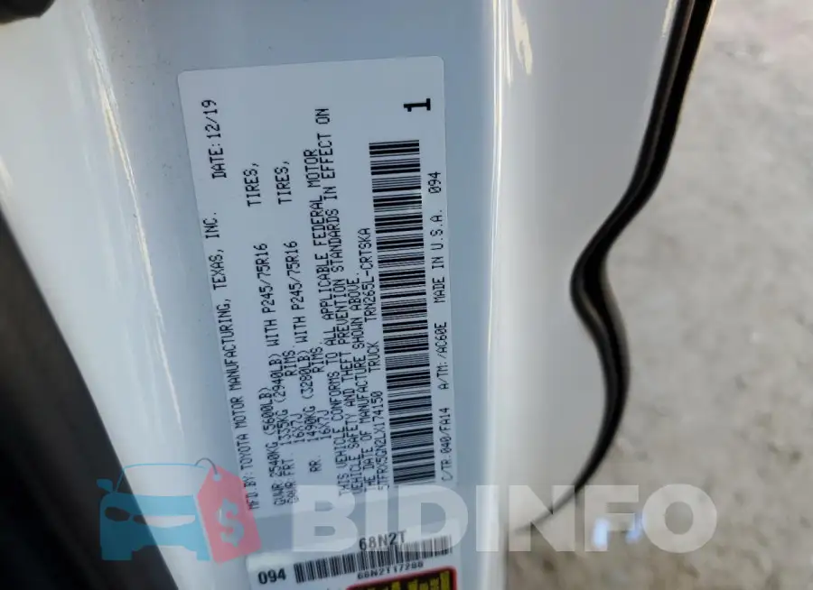5TFRX5GN2LX174150 Photo# 12
