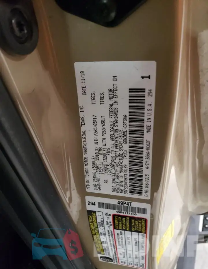 5TFSZ5AN8KX175189 Photo# 12