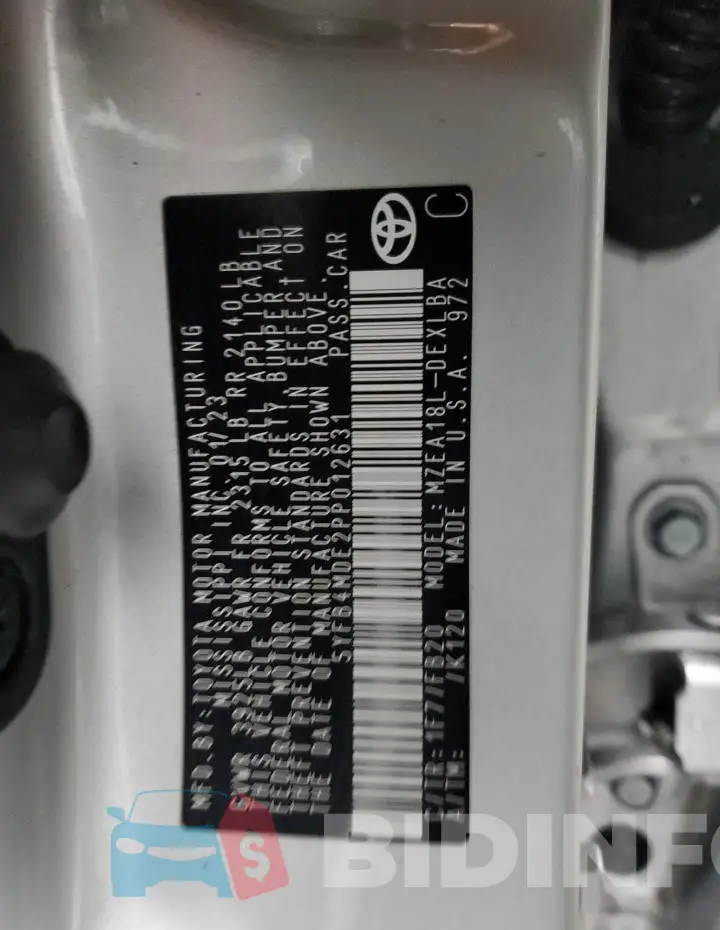 5YFB4MDE2PP012631 Photo# 12