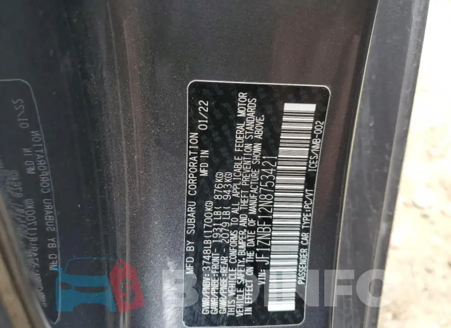 JF1ZNBF12N8753421 Photo# 12