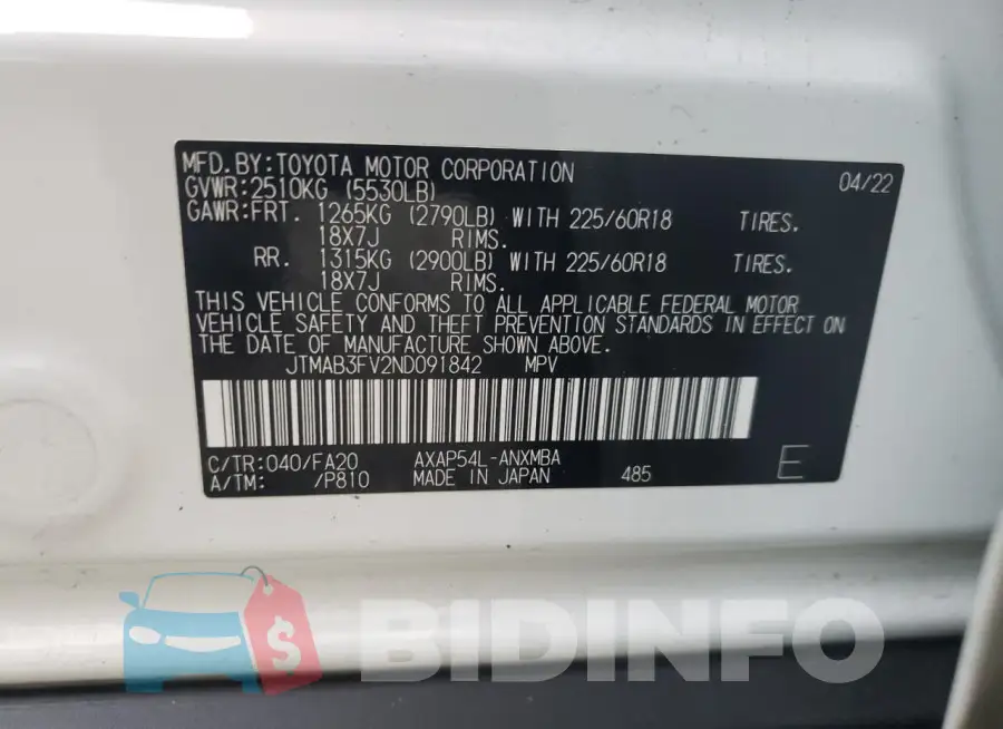 JTMAB3FV2ND091842 Photo# 13