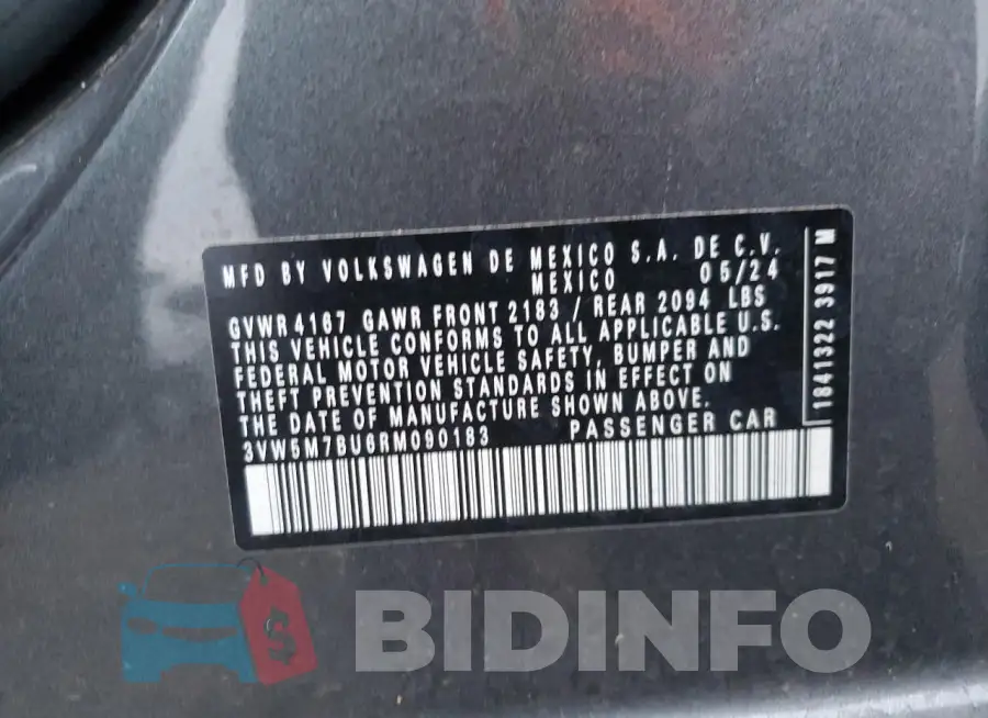 3VW5M7BU6RM090183 Photo# 12