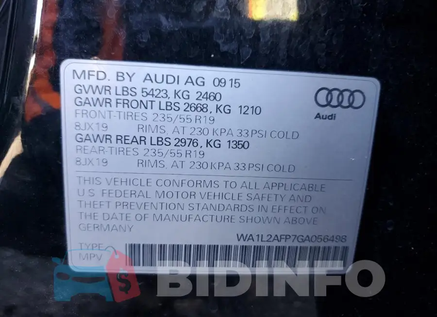 WA1L2AFP7GA056498 Photo# 14
