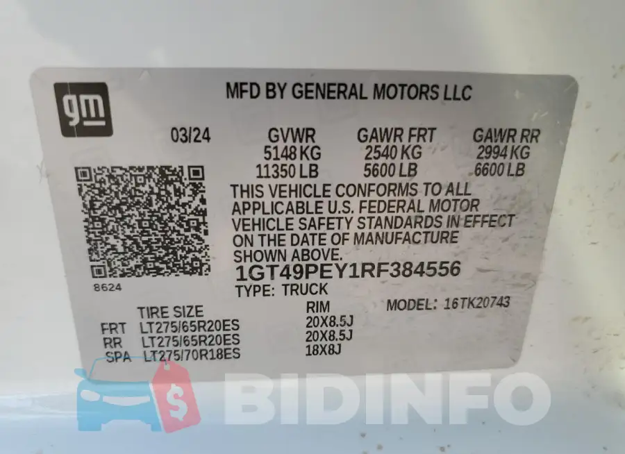1GT49PEY1RF384556 Photo# 12
