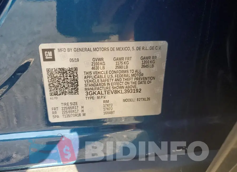 3GKALTEV8KL393192 Photo# 13
