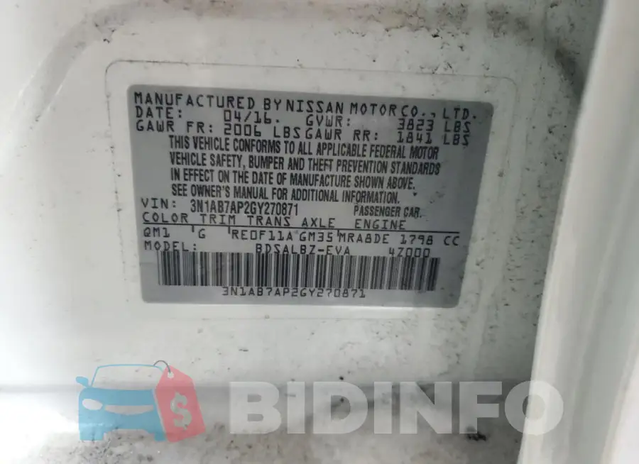 3N1AB7AP2GY270871 Photo# 12