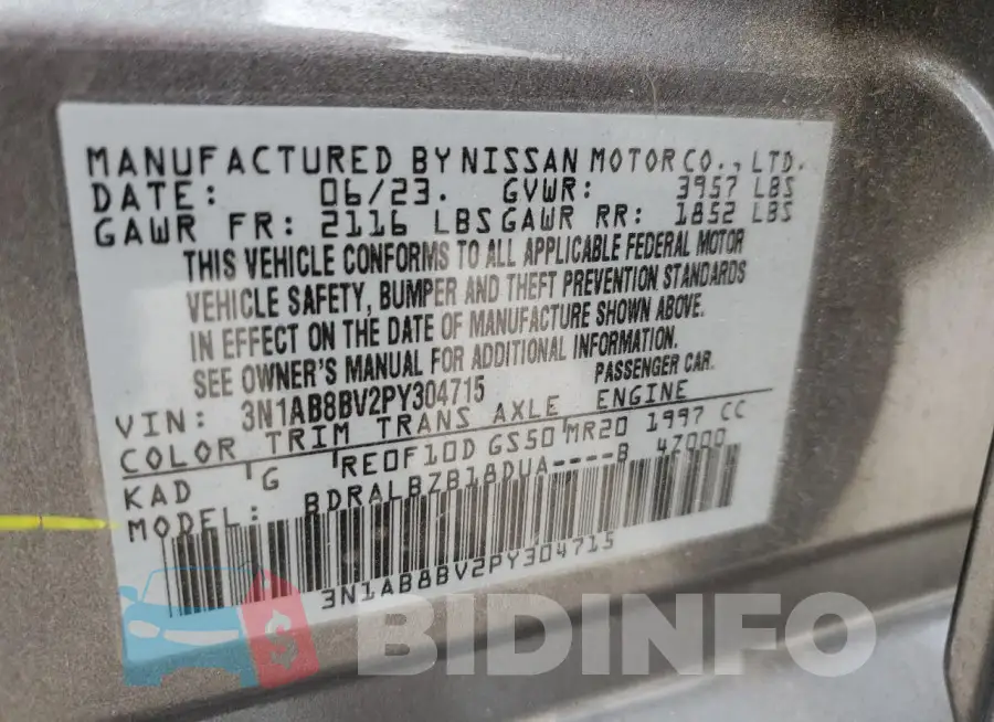 3N1AB8BV2PY304715 Photo# 13