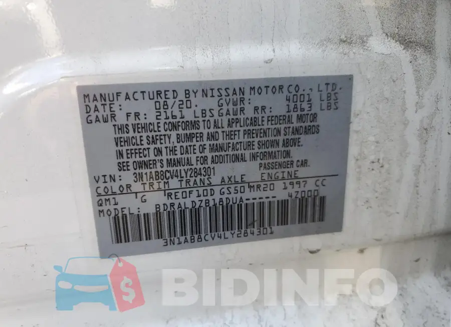 3N1AB8CV4LY284301 Photo# 12