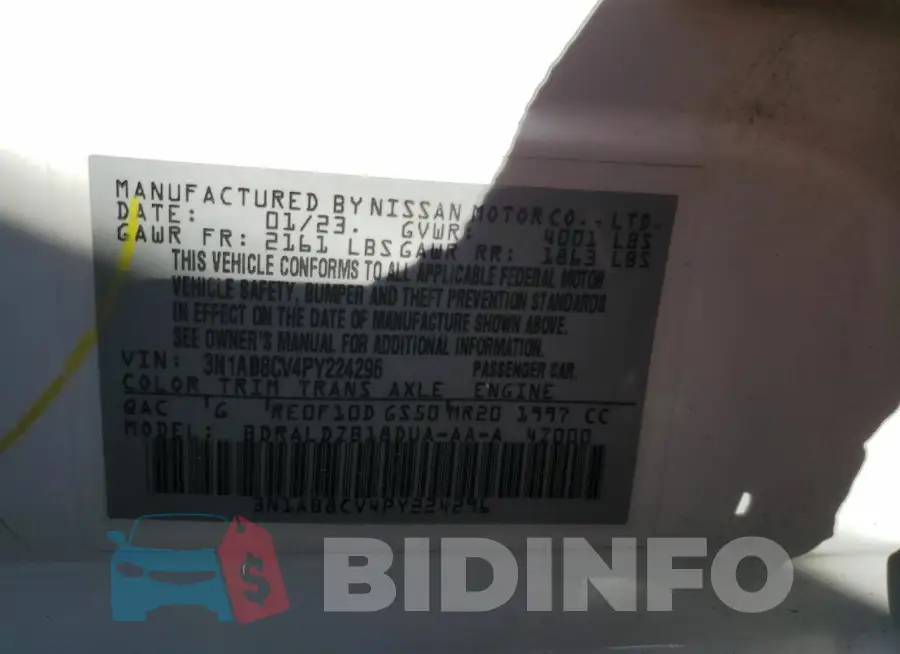 3N1AB8CV4PY224296 Photo# 12