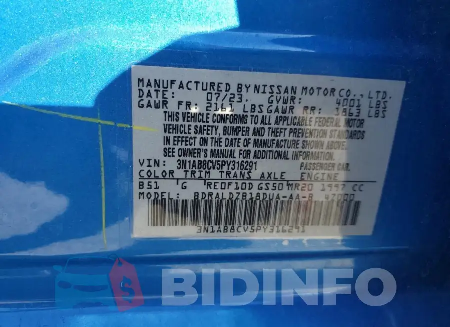 3N1AB8CV5PY316291 Photo# 12