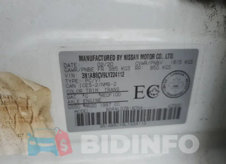 3N1AB8CV9LY224112 Photo# 12
