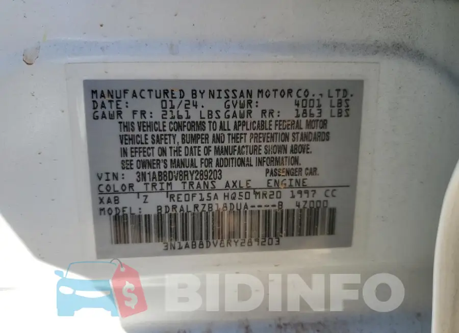 3N1AB8DV8RY289203 Photo# 12