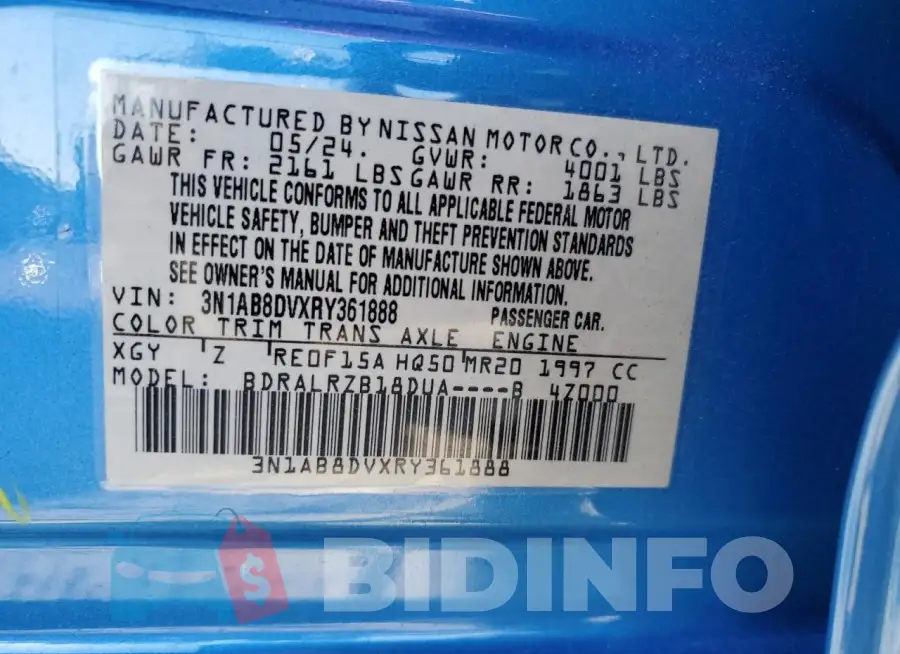 3N1AB8DVXRY361888 Photo# 12
