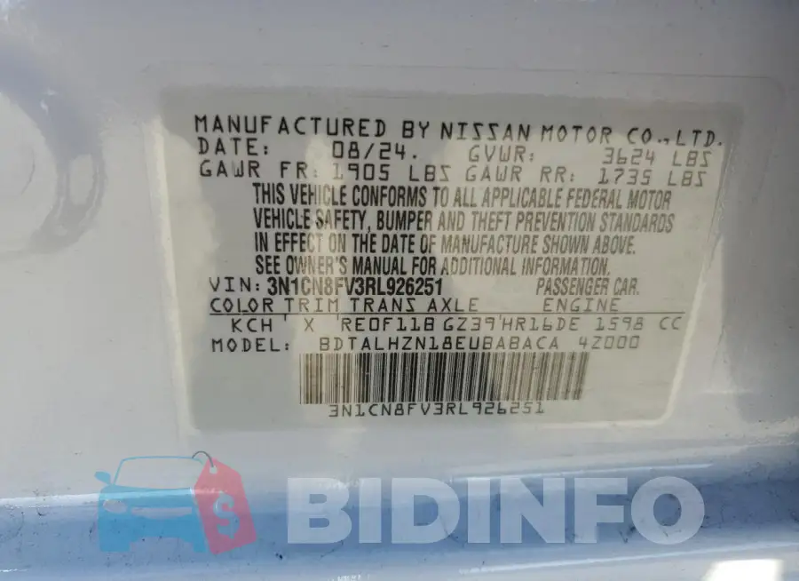 3N1CN8FV3RL926251 Photo# 12