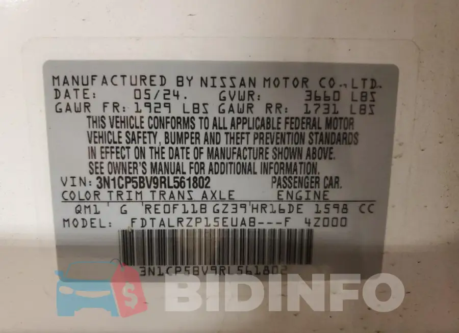 3N1CP5BV9RL561802 Photo# 12
