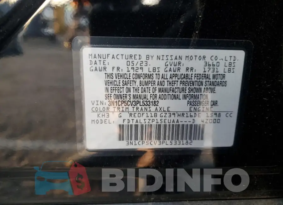 3N1CP5CV3PL533182 Photo# 13