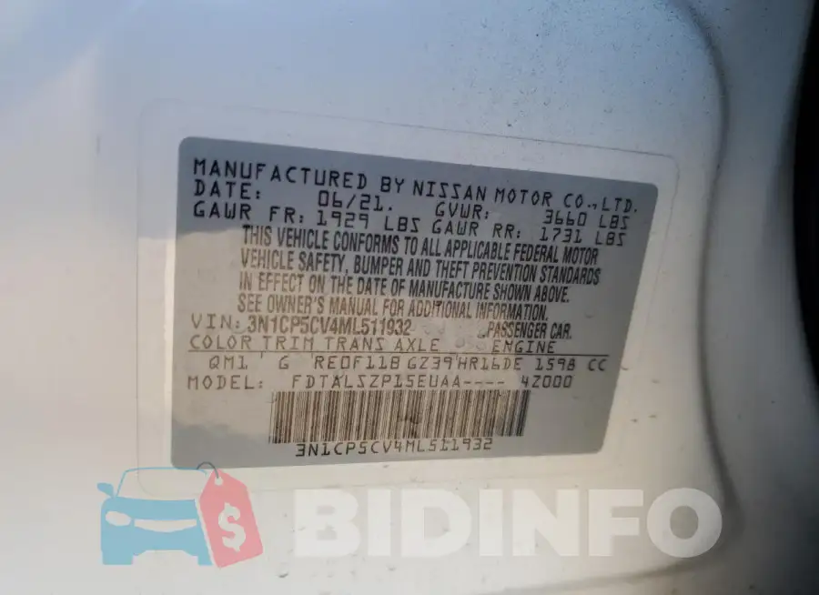 3N1CP5CV4ML511932 Photo# 12