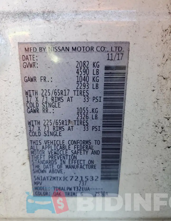 5N1AT2MTXJC721532 Photo# 13