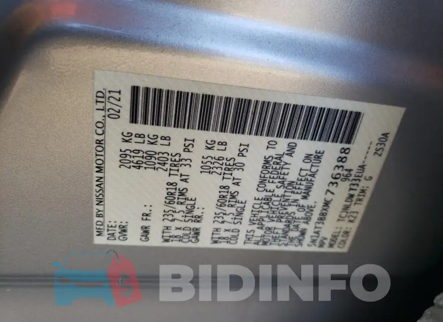 5N1AT3BBXMC736388 Photo# 13