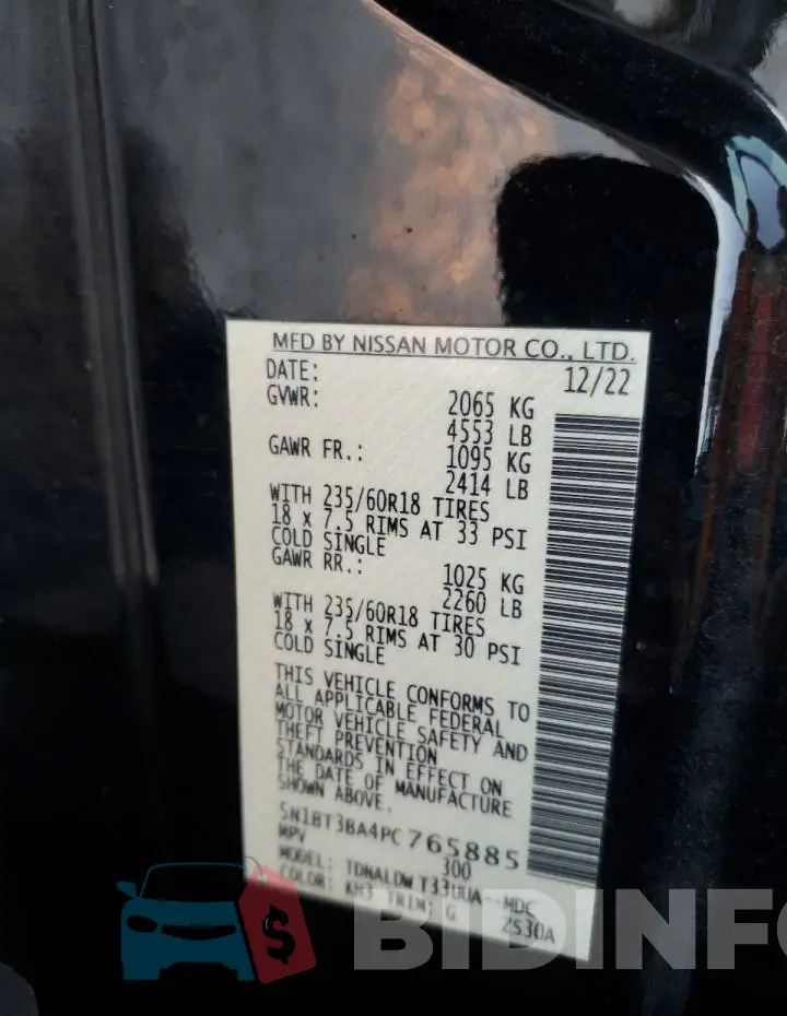 5N1BT3BA4PC765885 Photo# 14