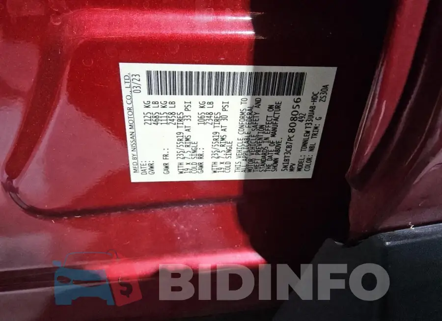 5N1BT3CB7PC808056 Photo# 14