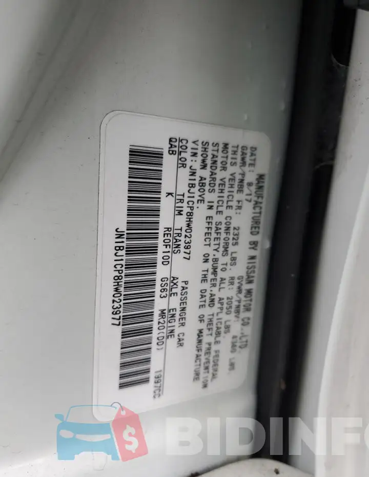 JN1BJ1CP8HW023977 Photo# 13