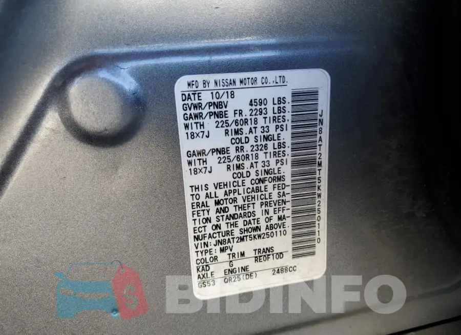 JN8AT2MT5KW250110 Photo# 12