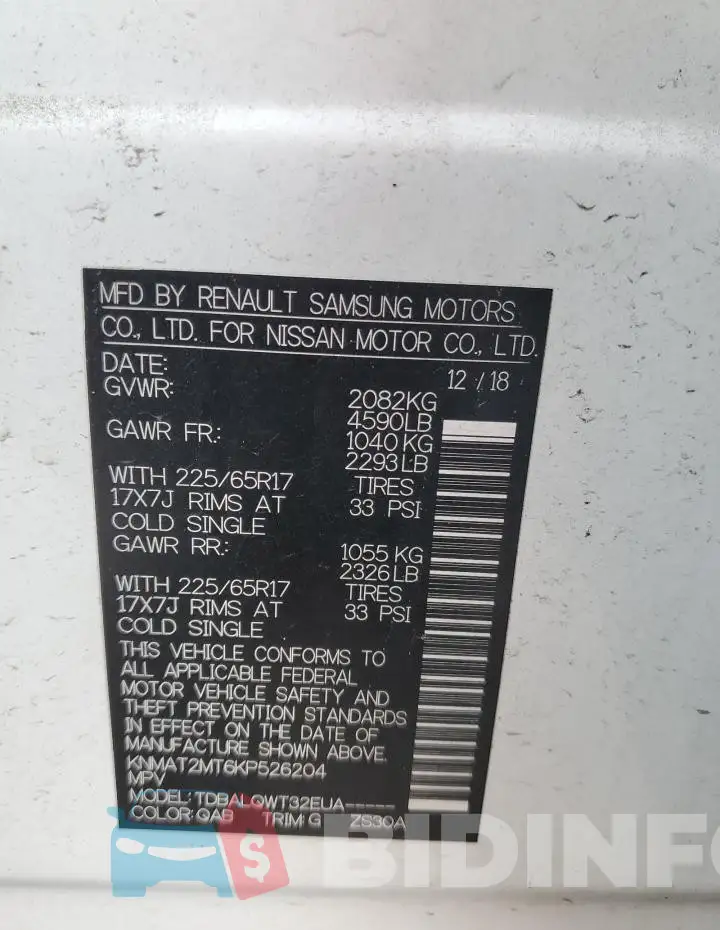 KNMAT2MT6KP526204 Photo# 13