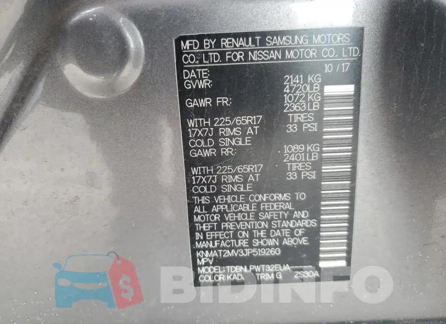 KNMAT2MV3JP519260 Photo# 14