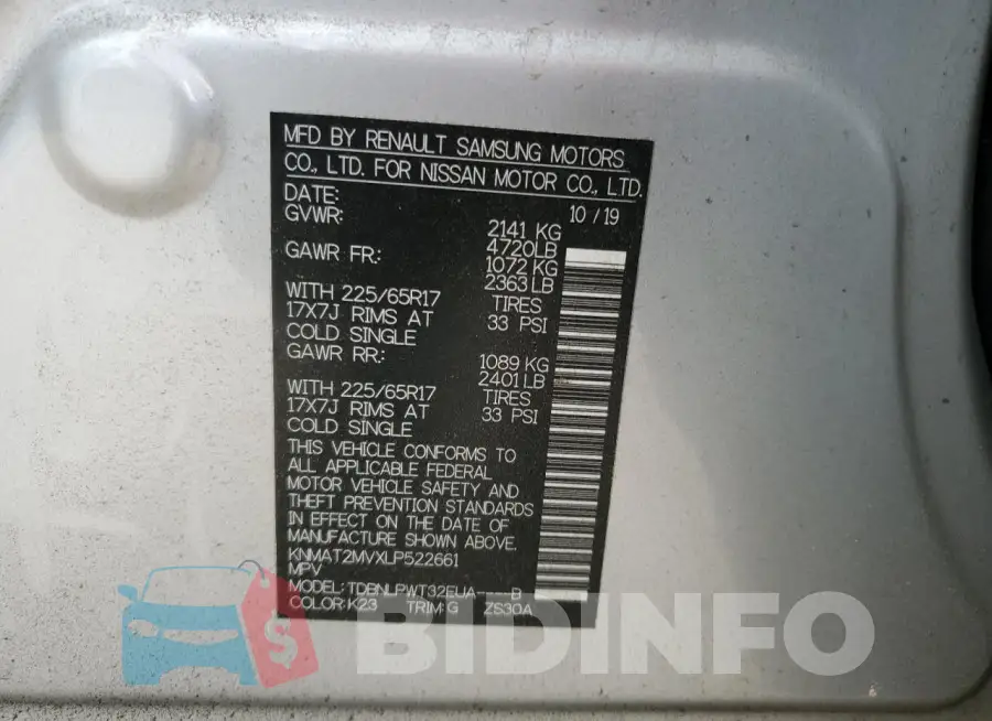 KNMAT2MVXLP522661 Photo# 12