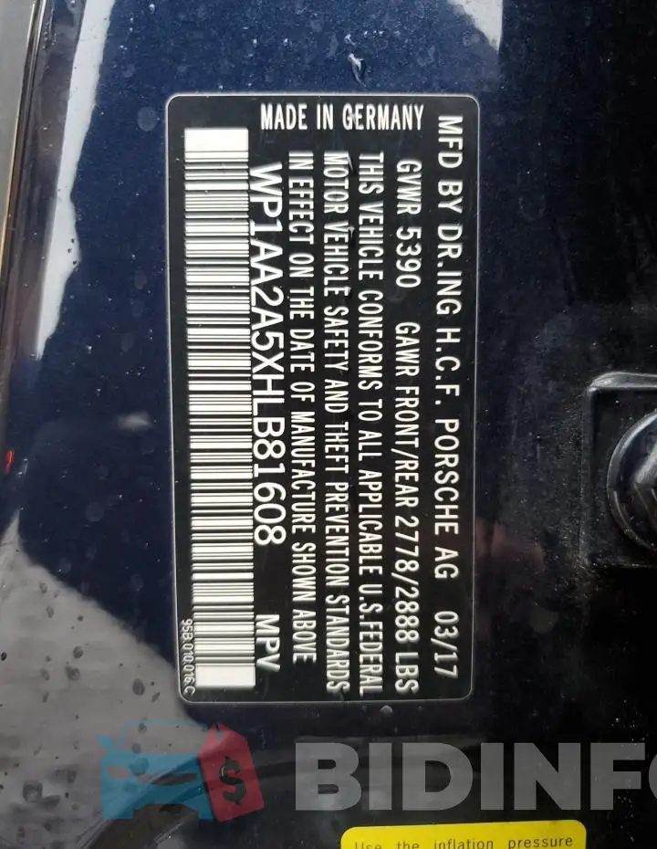 WP1AA2A5XHLB81608 Photo# 13