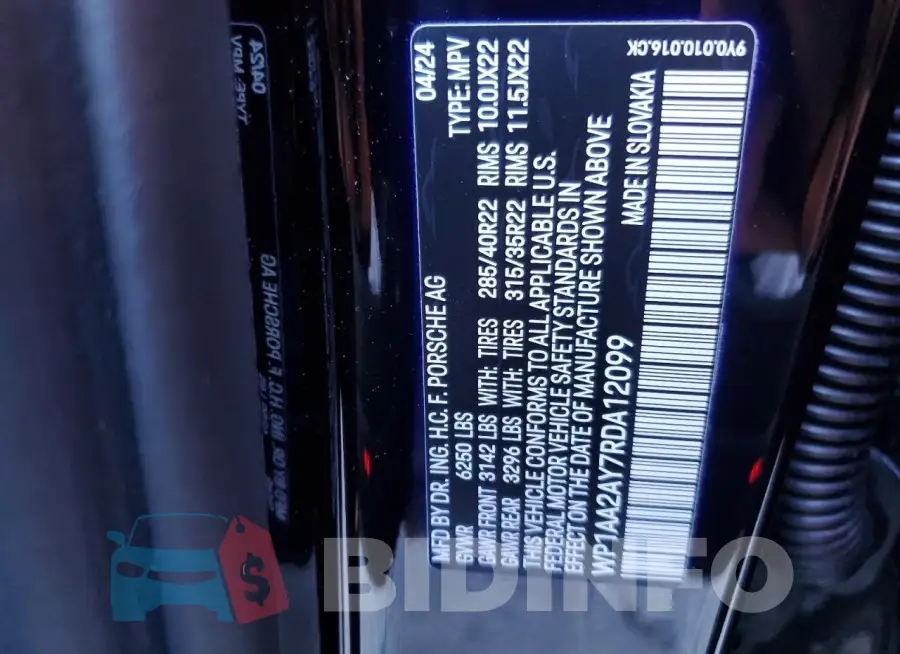 WP1AA2AY7RDA12099 Photo# 14