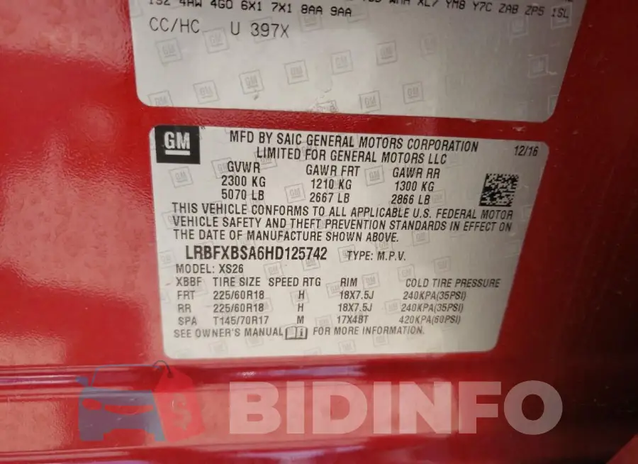 LRBFXBSA6HD125742 Photo# 12
