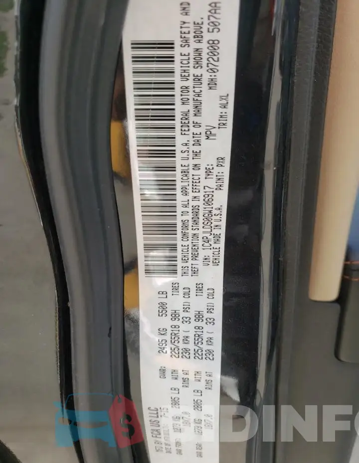 1C4PJLDS0GW106917 Photo# 13