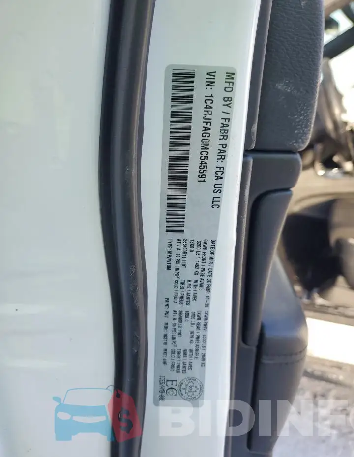1C4RJFAG0MC545591 Photo# 13