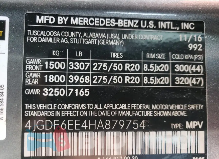 4JGDF6EE4HA879754 Photo# 13