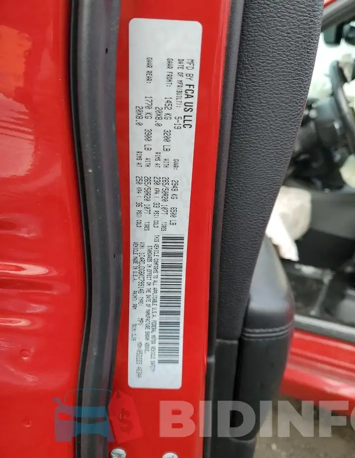 1C4RDJDG6KC799146 Photo# 12