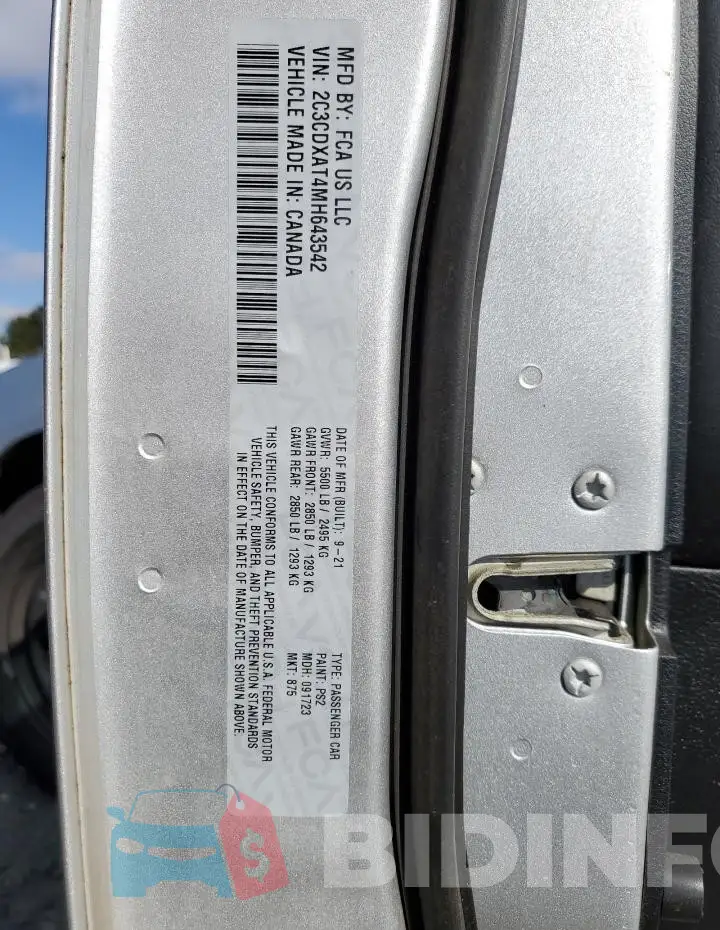 2C3CDXAT4MH643542 Photo# 13