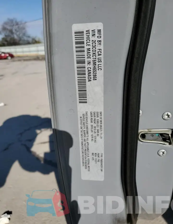 2C3CDXCT6MH652868 Photo# 12