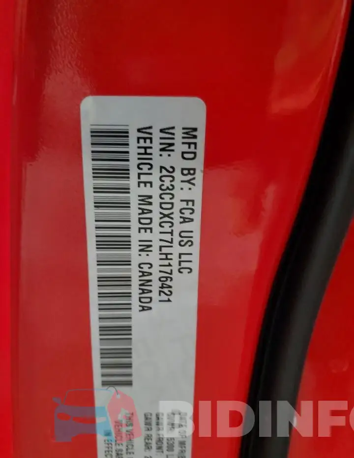 2C3CDXCT7LH176421 Photo# 13