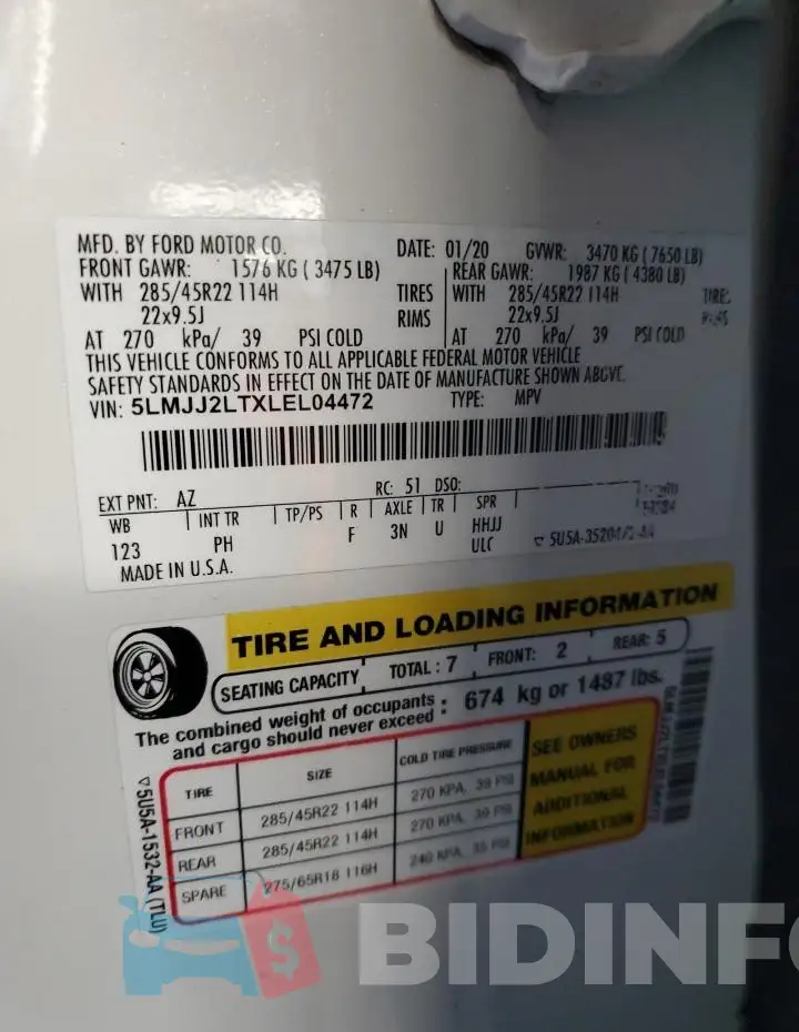 5LMJJ2LTXLEL04472 Photo# 14