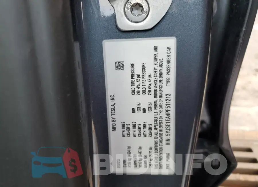 5YJ3E1EA4PF511213 Photo# 12